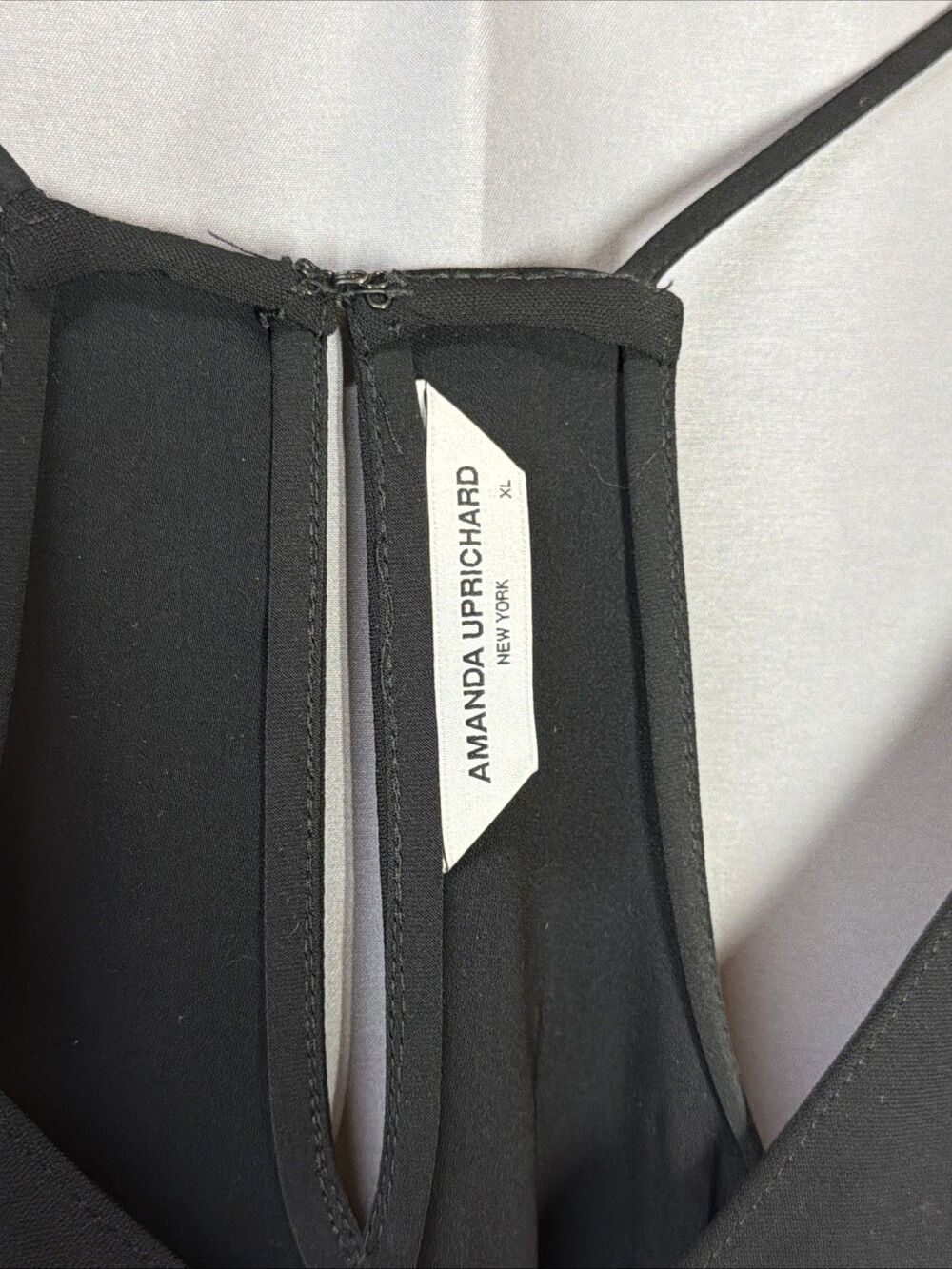 Amanda Uprichard Track Romper in Black Ivory Stripe Women’s Sz X Large XL - Picture 3 of 9